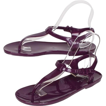 Силиконови сандали в лилаво с равна подметка