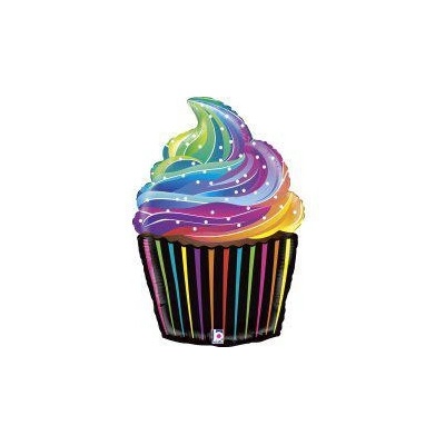 Grabo Cupcake dúhový 27 69 cm fóliový balónik