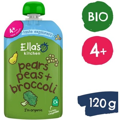Ella's Kitchen BIO Круша, грах и броколи (120 g)