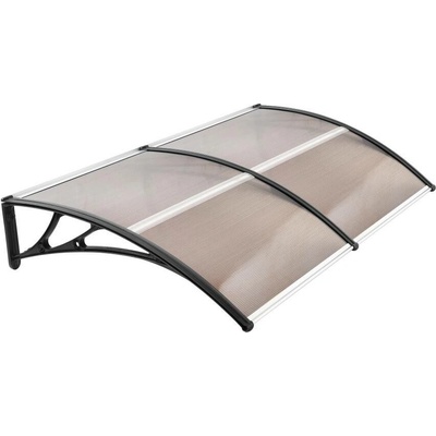 ALDOTRADE dveřní vchodová stříška Standart 100x200 cm hnědá – Zboží Mobilmania