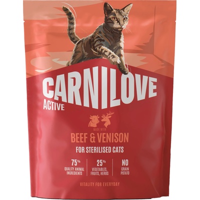 CARNILOVE Active pre sterilizované mačky hovädzie a zverina 400 g