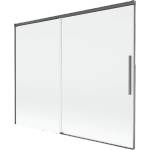 Mexen Rox двукрилен плъзгащ се параван за вана 190 x 150 cm, прозрачен, четкана (8C9-190-001-66-00)