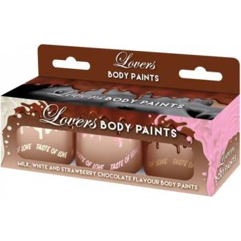 Body Paints, Čokoládová barva na tělo, Sada 3x60g