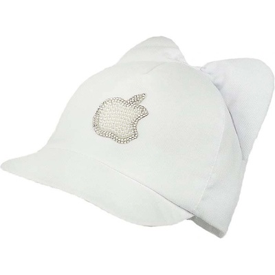 Jamiks Детска памучна шапка с козирка Jamiks ANTOINETTE в бяло с апликация (ANTOINETTE.o.N.JLG099.G)