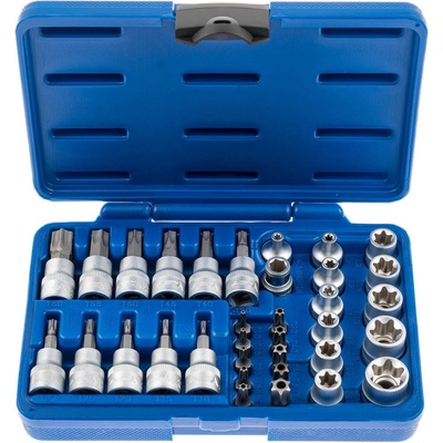 Sada ASTA TORX nástrčné a zástrčné hlavice a bity 3/8", různé rozměry, 34 ks