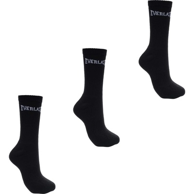 Everlast Мъжки чорапи Everlast 3 Pack Crew Socks Mens - Black