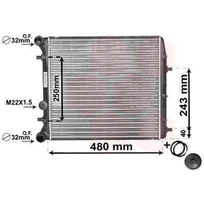 VAN WEZEL Chladič, chlazení motoru 76002005