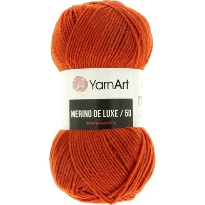 YarnArt Merino De Luxe 50 3027 tehlovo oranžová