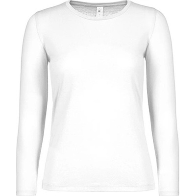 B&C Dámske tričko s dlhým rukávom TW06T White