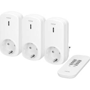 VIRONE rs-3 (gs) - Контакт, 3бр, шуко, 1000w, дистанционно, ip20, 25м (rs-3gs)