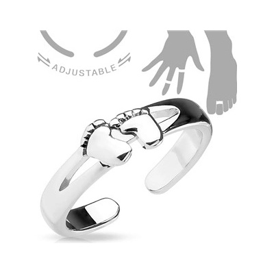 Šperky4U prsten na nohu dětské stopy PNB1012