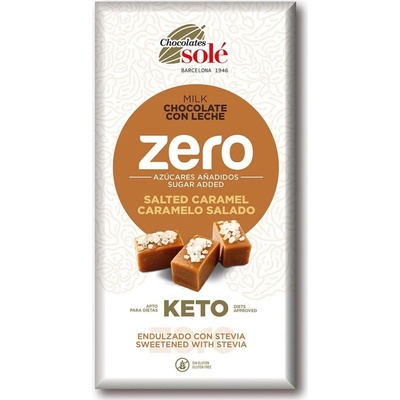 SOLÉ Mléčná slaný karamel se stévií bez cukru 100 g