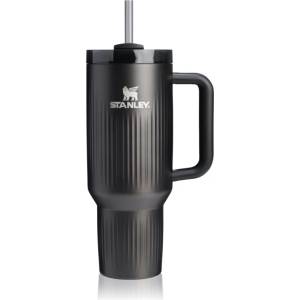 STANLEY Quencher H2. O Fluted Tumbler неръждаема термочаша със сламка голям Black PVD