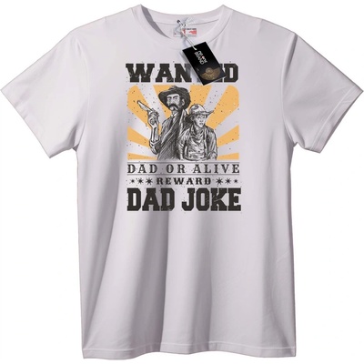 NOONEBRAND Тениска Търси се баща с humor - 4XL, White