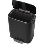 Brabantia Матово-черно стоманено кошче за боклук с педал 60 l Bo - Brabantia (211362)
