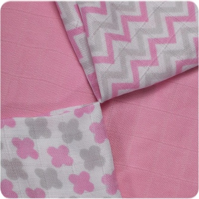Kikko Bambusové BMB 30 x 30 Scandinavian MIX pink 9 ks