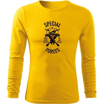 Dragowa Fit-T tričko s dlhým rukávom special forces žlté