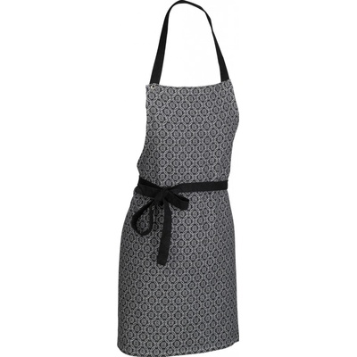 Kela Zástěra Gianna 100% bavlna bílo-černá vzor