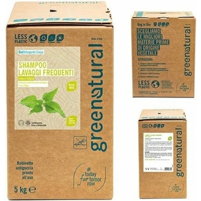 Greenatural šampon s lněným olejem a kopřivou 5 kg