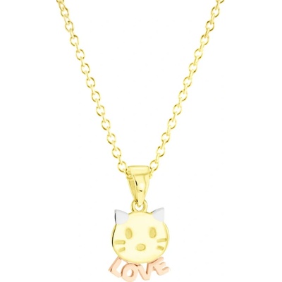 Gemmax Zlatý řetízek s kočičkou GLSCN-01042-36261