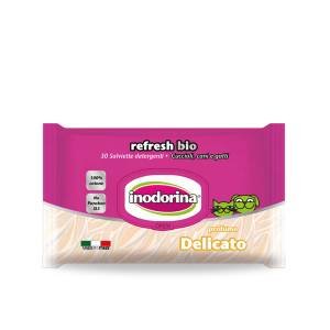 Inodorina Refresh Bio Мокри кърпички Деликатни 30 бр