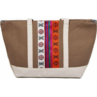 Tibetská kabelka Shopper Thogme světle hnědá