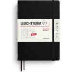 Leuchtturm1917 Daily Calendar 2027 Dotted Medium (A5) - English, Black, 145 x 210 mm, January-December (12 months), 1 page per day, hourly grid 7: 00-22: 00, hardcover, 80 g/m2 paper - 400333 (400333)
