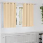 Pure Line Home Плътни завеси в цвят пастелна ванилия с метални халки, 2 бр. , 140 x 140 см