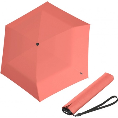 Knirps US.050 ultra light slim manual salmon lehký dámský skládací plochý deštník oranžový