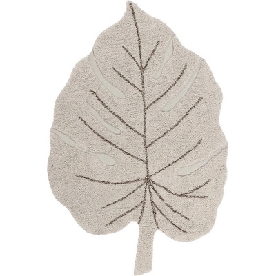 Lorena Canals Бежов ръчно изработен памучен детски килим подходящ за пране 120x180 cm Monstera Natural - Lorena Canals (C-MON-NAT)