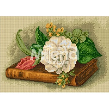 Milena Style Книга с роза - гоблен със схема конци Ariadna 1: 1