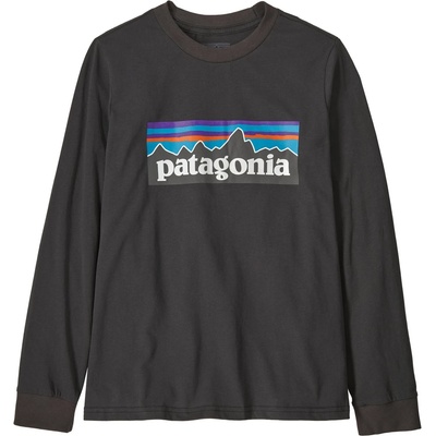 Patagonia Детски пуловер Patagonia Kid's L/S P-6 Logo T-Shirt Jumper - Ink Black (704-4322-0513)