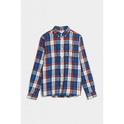 Gant Košile Reg. Check Flanell Shirt modrá – Zboží Dáma