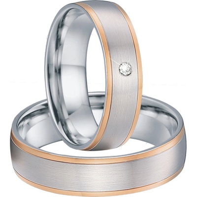 Steel Wedding Snubné prstene chirurgická ocel SSPL025
