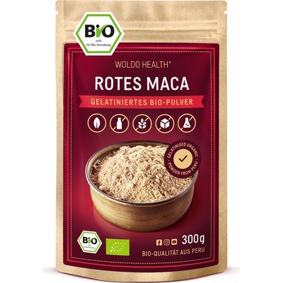 WoldoHealth Maca červená BIO prášok 300 g