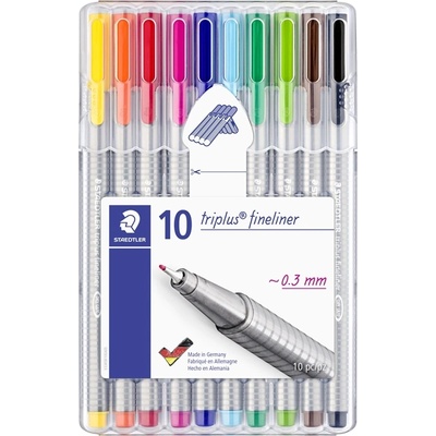 STAEDTLER Fineliner Triplus 0, 3 mm асорти (10) (334 SB10)
