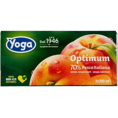 Yoga Broskyňový džús 70% 3 x 200 ml