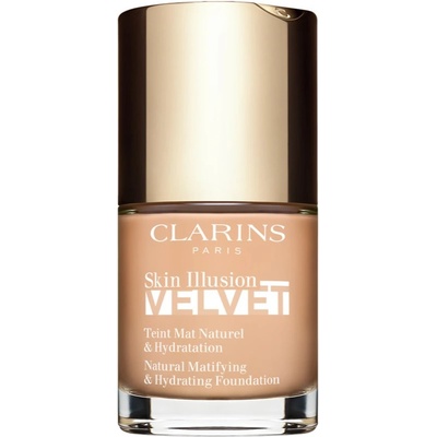 Clarins Skin Illusion Velvet течен фон дьо тен с матов завършек с подхранващ ефект цвят 102.5C 30ml