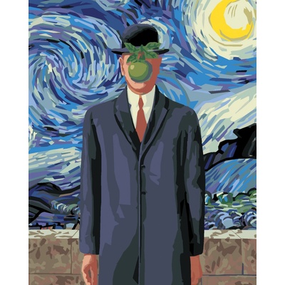 zuty Malování podle čísel Syn člověka inspirace van Goghem 80 x 100 cm vypnuté plátno na rám