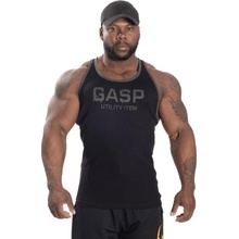 Gasp Ribbed T-back BLACK tank pánske športové fitness tielko čierne
