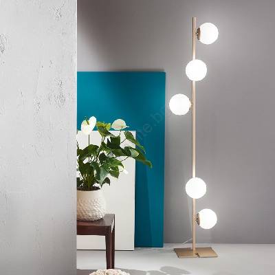 Ondaluce - Подова лампа MONILE 5xE14/10W/230V златиста/бяла (OND0033)