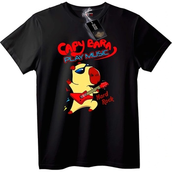 NOONEBRAND Тениска Capybara Rock Music - M, Black