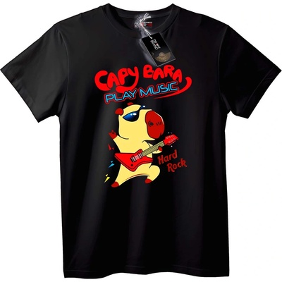 NOONEBRAND Тениска Capybara Rock Music - M, Black