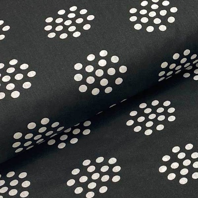 Bavlněné plátno P0494 černé, bílý puntík, š.140