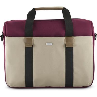 Hama Silvan, taška na notebook, pre 34-36 cm (13,3-14,1), recyklovaný polyester, béžová/bordová 222059
