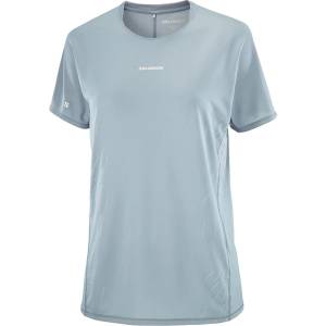 Salomon Дамска тениска Salomon Women's Sense Aero S/S Tee GFX Running shirt - Trade Winds / Pearl Blue - размер XS (916-5912-0111)