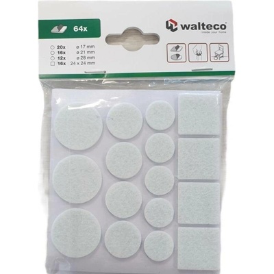 Walteco Sada filcových podložek, bílá, 64 ks , 85032 – Sleviste.cz