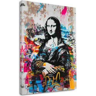 Obraz Graffiti Mona na plátne | dokončené rukou umelca - 40x50 cm