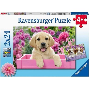 Ravensburger Пъзел Ravensburger от 2 x 24 части - Аз и моят приятел (05029)