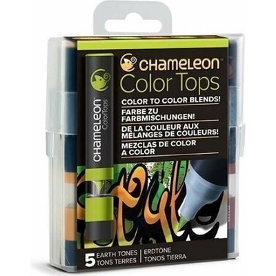 CHAMELEON CT4503 Color tops tonovací nástavce pro popisovače 5 ks Earth tones